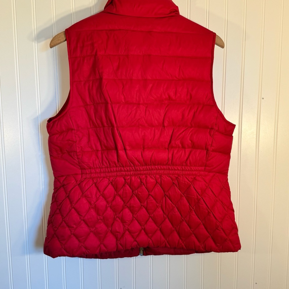 Talbots Red Quilted Puffer Vest Women’s Size Large - Picture 5 of 9
